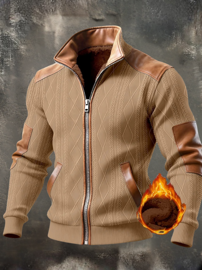 NOEL™ | STRUKTURALNA KURTKA Z WYSOKIM KOŁNIERZEM