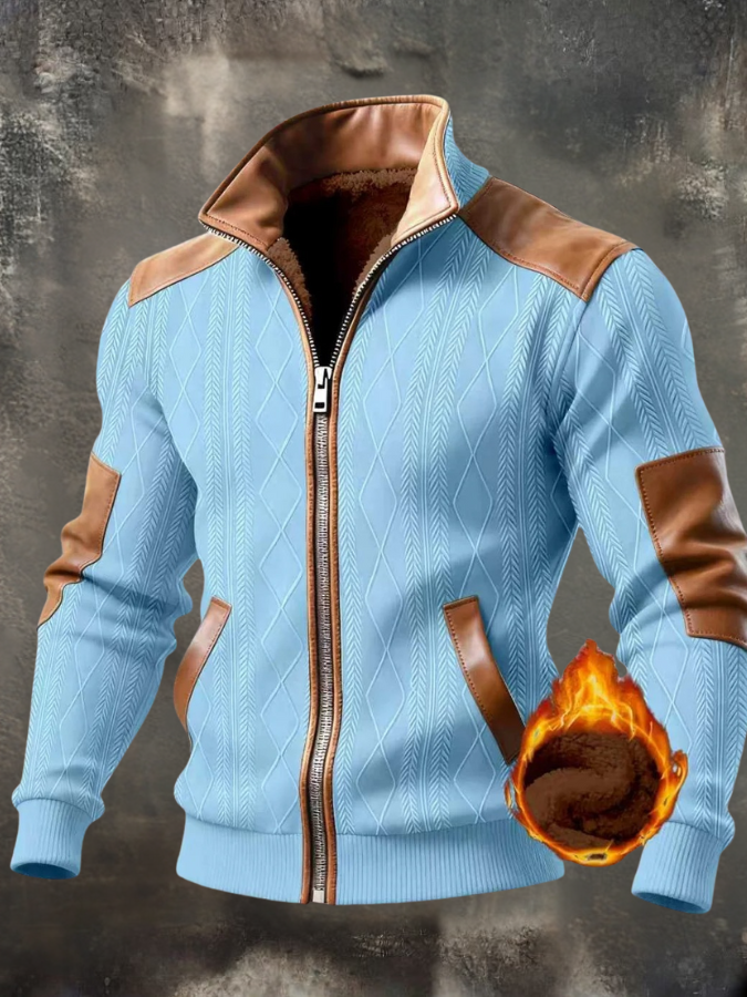 NOEL™ | STRUKTURALNA KURTKA Z WYSOKIM KOŁNIERZEM