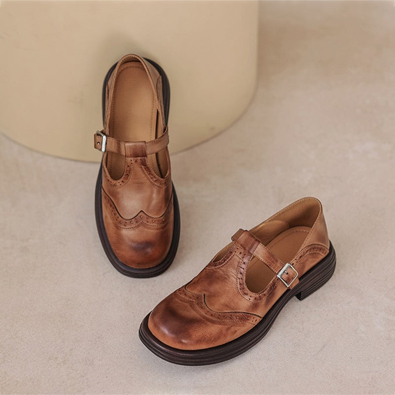 Velda™ | Eleganckie skórzane czółenka Mary Jane