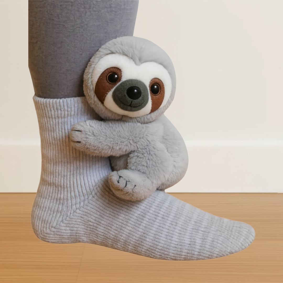 Leniwiec Szary | Wesołe skarpetki zwierzęce – rozwesel swój dzień