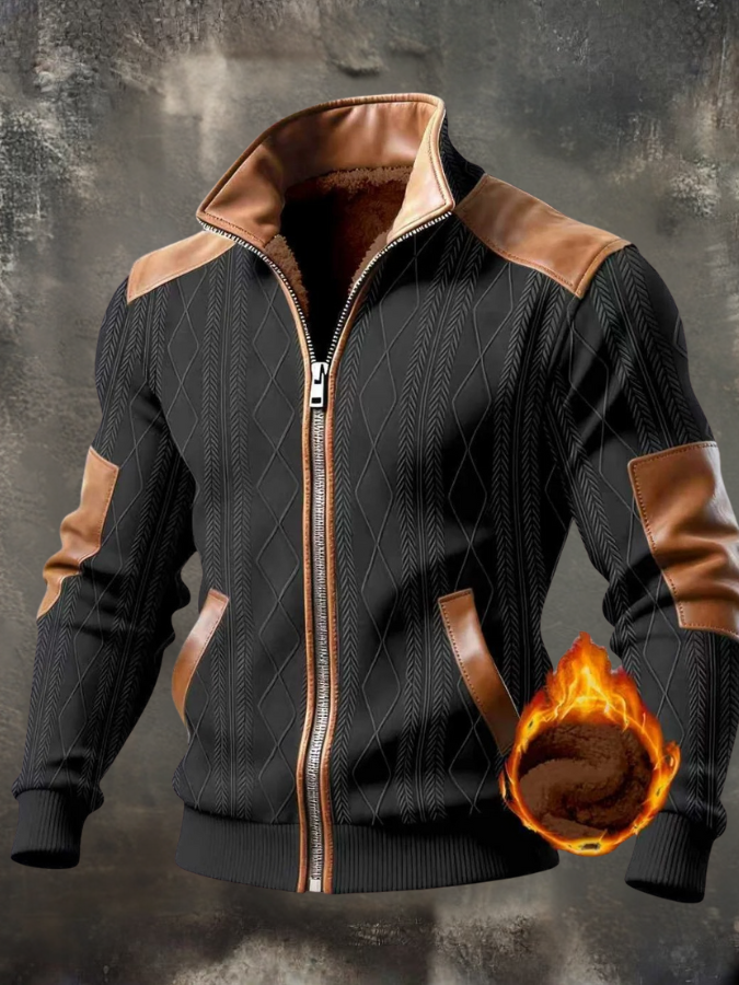 NOEL™ | STRUKTURALNA KURTKA Z WYSOKIM KOŁNIERZEM