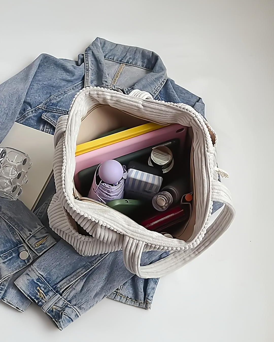 LUNA | Żebrowana torba transportowa z dwiema bocznymi kieszeniami